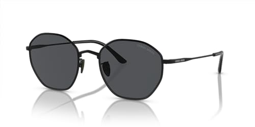 GIORGIO ARMANI Man Sunglasses Matte Gunmetal Frame, Dark Grey Lenses, 53MM