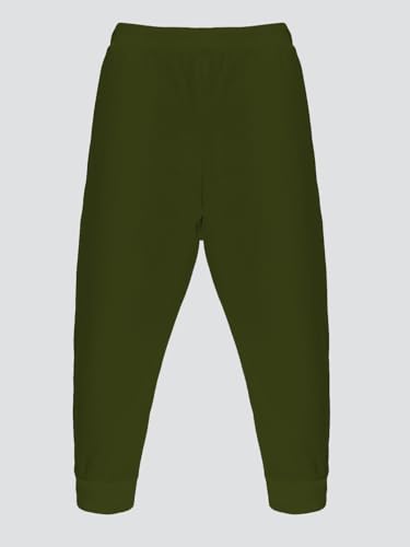 Image of KiddoPanti 100% Cotton Track Pants for Boys & Girls | Soft Single Jersey Fabric | Elastic Waist with Drawcord | Full Length with Rib Hem & Pockets | Joggers for Kids