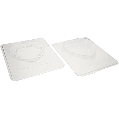 Cybrtrayd V303AB Chocolate Candy Mold, Includes 3D Chocolate Molds Instructions and 2-Mold Kit, Personalized Heart Pour Box Cover