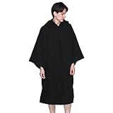 ポンタペス お着替え サウナ タオルポンチョ サーフポンチョ PPON-510 520ブラック2 メンズ レディース サーフィン ビーチタオル サウナポンチョ お着替えポンチョ ラップタオル プール アウトドア Free Size