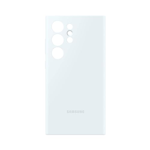 Image of SAMSUNG Galaxy S24 Ultra Silicone Phone Case, Protective Cover with Color Variety, Smooth Grip, Soft and Sleek Design, Snug Fit, US Version, EF-PS928TWEGUS, White