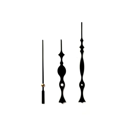 Image of Black Metal Clock Hands Replacement Set l Modern Metallic Needles for DIY Wall Clocks Making, Resin Art & Crafts (Set of 1)