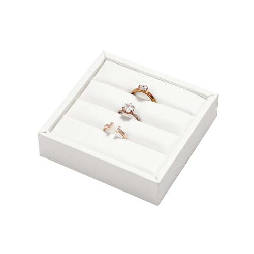 Oirlv Bandeja De Cuero PU Organizador De Anillos Soporte De Exhibición De Anillos Bandeja De Almacenamiento De Anillos Soporte Organizador De Anillos Oirlv Bandeja De Cuero PU Organizador De Anillos Soporte De Exhibición De Anillos Bandeja De Almacenamiento De Anillos Soporte Organizador De Anillos