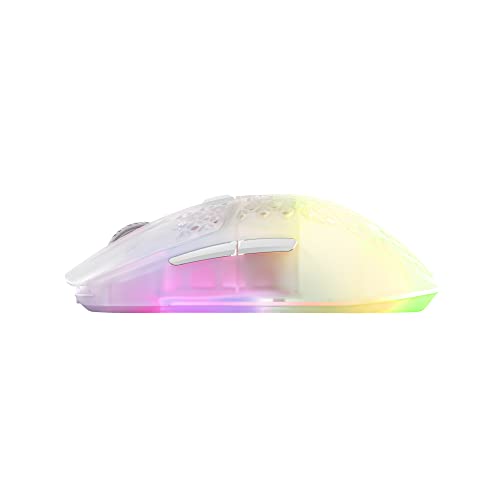 Aerox 3 Wireless - Mouse da gioco RGB traforato - Design ultraleggero e resistente all'acqua - Sensore ottico TrueMove Air da 18K DPI - Ghost - Mouse gaming - Immagine 7