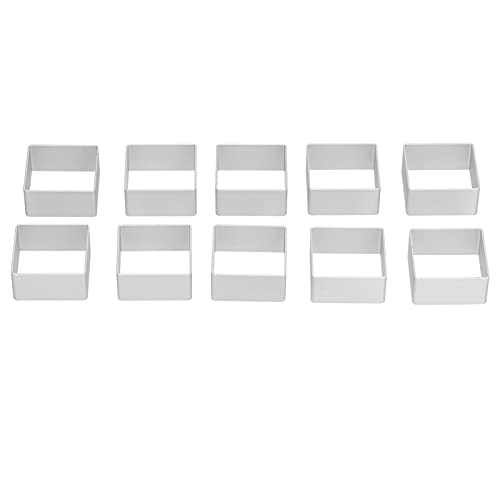 Fyearfly Lot de 10 moules à gâteau en forme de lune en acier inoxydable, outil de cuisson durable