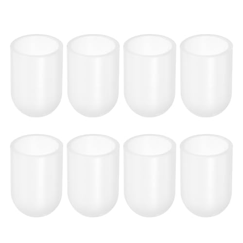 Image of uxcell 8Pcs Silicone End Caps, 15mm(19 /32 inch) ID 16mm(5 /8 inch) Height Round Rubber Elastic Screw Thread Protectors Flexible Screw Bolt Covers Caps for Metal Tube Rod Bolt, Clear