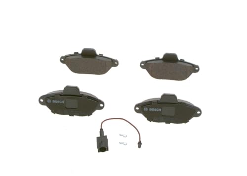 Bosch BP1025 - Plaquettes de Frein Avant pour Voiture - Qualité Bosch - Réduction du Bruit et de la Poussière - Certifié ECE-R90 - Sans Cuivre - Jeu de 4 Plaquettes - Avec Accessoires