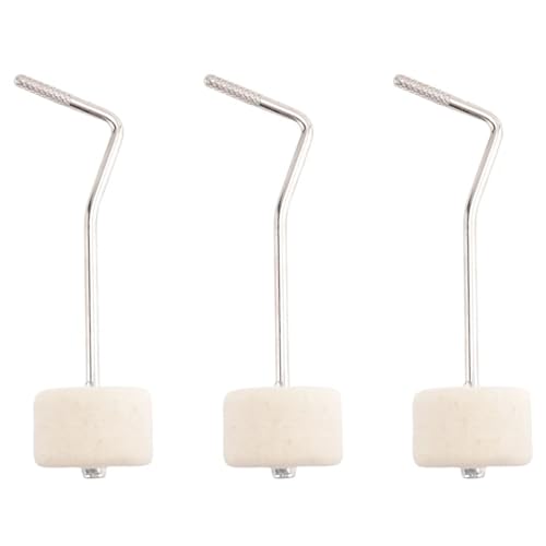 Set 3 mazos para pedal de batería con cabeza de fieltro miniatura 1