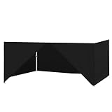 Eurmax USA Full Zippered Walls for 8x12 Easy Pop Up Canopy Tent,4 Walls ONLY(Black)