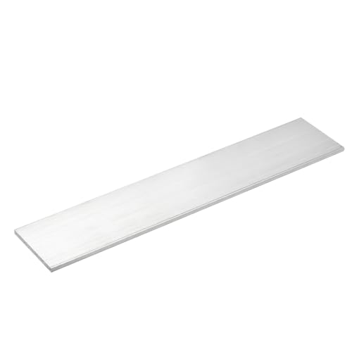Image of uxcell Square Aluminum Flat Bar, 1 /4 inch Thick 2.4 inch Width 12 inch Length Square Aluminum Bar 6061 Aluminum Flat Plate, 5 x 60 x 305mm T6511 Solid New Mill Stock for Industrial Building