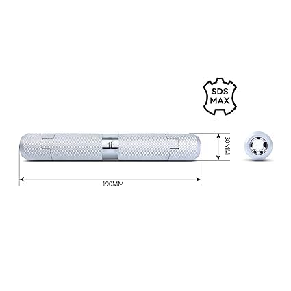 Nucraft Adapter SDS Max auf SDS Max aufnahme verbinder passend fur Bohrverlängerung, Bohrhämmer und werkzeuge mit SDS Max halterung
