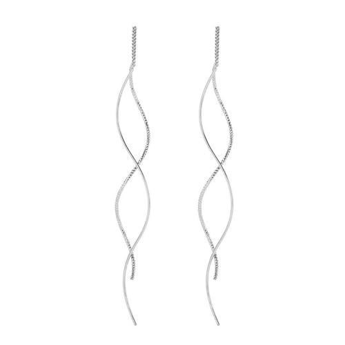 Lista de Aretes Largos - los preferidos. 50 XYPHIELLE Aretes de Onda y Flecos Largos para Mujer, Plata Acero Quirúrgico, Diseño Exclusivo, Regalo para Novia Amiga