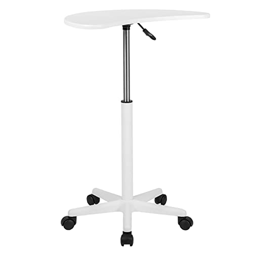 Flash Furniture NAN-JN-2792-WH-GG Eve White Sit To Stand Mobile Laptop Computer Desk thumb #5