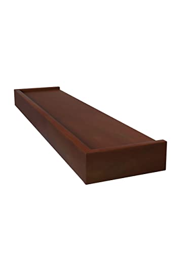 Image of Home Sparkle Wall Shelves Set of 4 Engineered Wood Wall Shelves with Large Storage | Floating Wooden Wall Shelf for Bathroom Kitchen Bedroom Living Room Set of 4 (Brown)