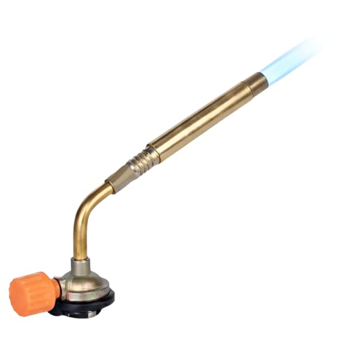 Image of HACER Butane Brazing Blow Torch LPG Single Nozzle Manual Ignition Heat Gun For Outdoor Use Cooking Copper Pipe Welding Camping Jewelry Repair Work Tool Burner (Pack of 1)