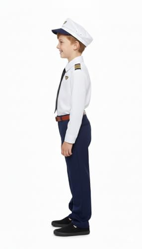 Image of Community Helper Uniform Costume for Kids | Role Play pilot, Traffic police, Navy Fancy Dress for School Functions & Theme Parties