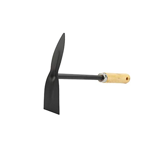 DIYARTS Wooden Metal Garden Hoes, Carbon Steel Pickaxe - Heavy Duty for loosening Soil, Weeding and Digging Rust Proof