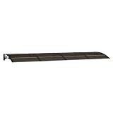 Generisch Marquesina de metal negro para la puerta de casa, con soportes de metal