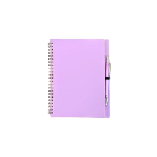 YUGSHNKFC ツインコイル製本ジャーナルノートブック 120ページ 140ページ 幅広罫線入りビジネスジャーナルライティングパッド ペン付き 学生用