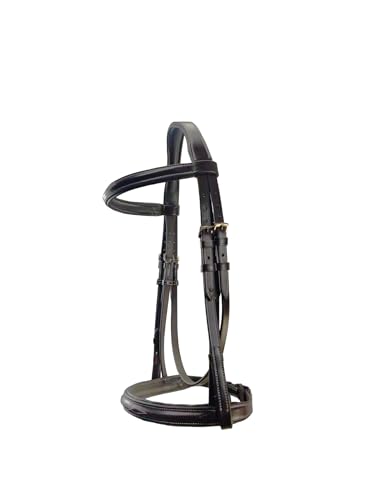 Bello-Equine Horse Bridles - Fancy Stitch Havana Brown Premium Leather (COB)