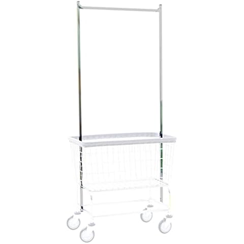 R&B Wire Model# 56 - Large Double Pole Rack Accessory | Compatible with R&B Wire 200 Series Wire Laundry Carts | Chrome Finish | Cart Not Included Cover