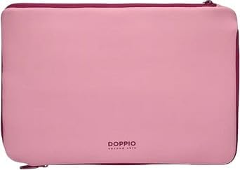Tucano Doppio Funda Protectora 13/14", Rosa - Neopreno Reciclado, Doble Ranura, Cremallera