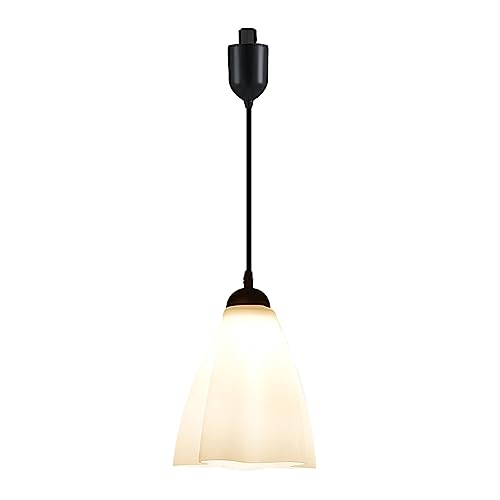 Kiven H-Type Track Lighting Light Fixture,1-Light Modern Halo Track Pendant Light with Built-in...