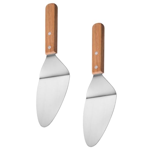 JHKNNK Espátula para Pizza de Acero Inoxidable 2 Piezas, Fácil de Usar y Almacenar, Pala Recoge Pizzas Adecuado para Restaurantes y Comida Rápida