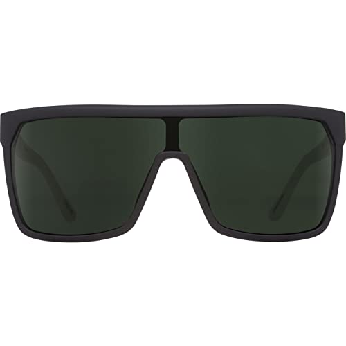Spy Optics Flynn Sunglasses Black/White with Happy Gray Green Lens2
