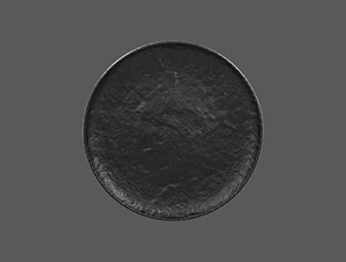 Rak Porcelain Rkrp28 Roks Black Round Flat Coupe Plate Case Of 12, Large #TOP5