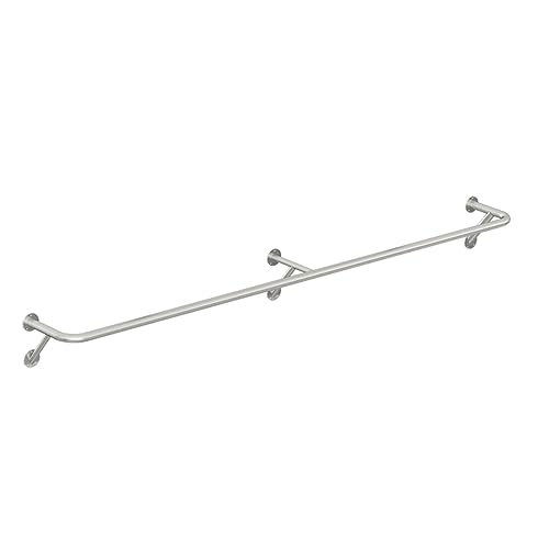 Perchero de pared de acero inoxidable resistente barra regulable de 150 cm que no se deforma 1