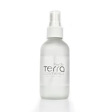 AMAZON - Terra Cosmetics Rose Facial Toner – Hydrating & Refreshing Toner for All Skin Types, Balances Skin & Minimizes Pores, Vegan, Organic, & Cruelty-Free, 4 fl oz