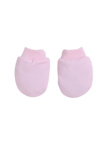 Image of Baby Eli Cotton Newborn Mittens (Picot Wrist) Set of 6 for Baby Boys & Girls 0-6 Months | Soft and Cozy Unisex Infant Gloves | Assorted Baby Hand Gloves | Adjustable Scratch Protection
