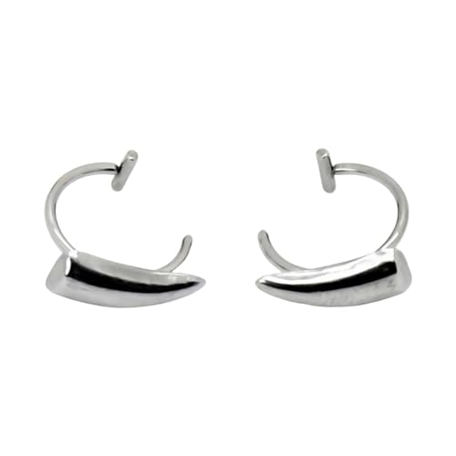 HUAJINGKEJI 1 Paio Trendy Fang Lip Studs In Acciaio Inox Fang Polsini Clip On Senza Piercing Anelli Per Halloween Gioielli Del Corpo Polsini Colorati
