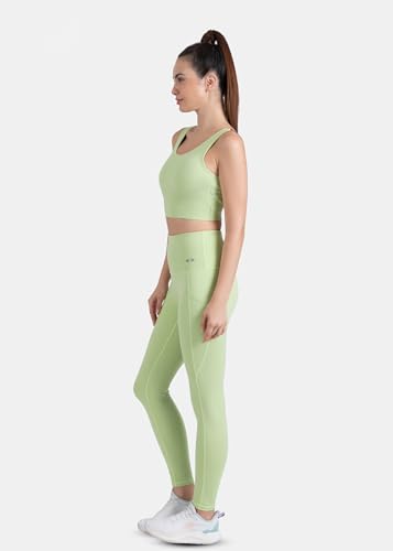 Image of STRCH Nylon High Waist No-Roll Leggings for Women- Secure fit, Leggings for Gym, Yoga, Running, Super Stretch, Sweat-Wicking, Lightweight, Breathable, Wrinkle Free, No-roll Waist Band.