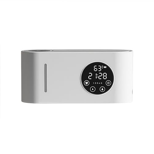 Iuseike 自動ソープディスペンサー タッチレスハンドサニタイザーディスペンサー 赤外線センサー付き 5段階調節可能フォーム USB充電式電動液体ソープディスペンサー 壁掛け式 LEDスクリーン 調節可能 防水 500ml ハンドサニタイザー キッチン