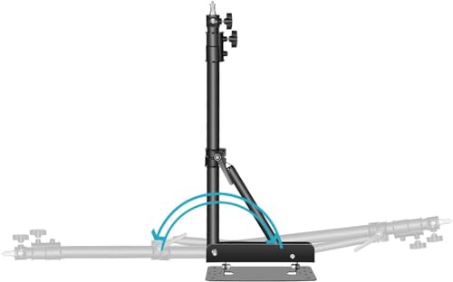 Image of NEEWER Triangle Wall Mount Arm for Photography Studio Strobe Monolight | For Softboxes, Umbrellas, Reflectors, Flexible Rotation 180 Degrees, Maximum Length 180 cm, Black