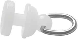 140 Pieces White Curtain Track Rollers Pulleys,Plastic Curtain Hooks Gliders (Type A)