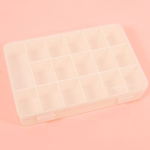 Image of Craftelier - Organizer Box with 17 Compartments for Cardmaking, Scrapbooking and Craft Materials | Dimensions 26.5 x 17.8 x 4.2 cm (10.4 inch x 7 inch x 1.65 inch) -Transparent and White Color