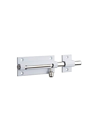 Chiusura A Chiavistello Per Porta, Ottone Bianco Lucido, Scrocco Ø 8Mm, 70X30Mm - Thirard