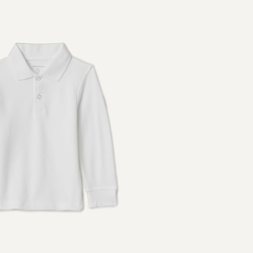 Image of Amazon Essentials Boys and Toddlers' Long-Sleeve Pique Polo Shirts for School Uniform, Multipacks