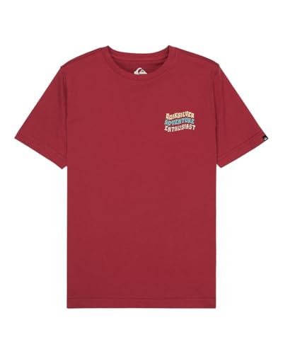 T-shirt rouge Quiksilver Cosmic Character pour garçon de 10 ans