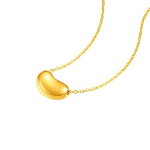 Collier en Or 24 carats et son pendentif haricot d'exception - 4