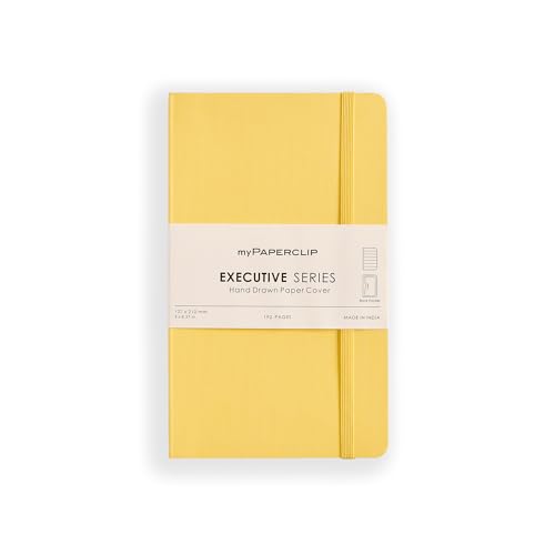 Cahier à lignes myPAPERCLIP ESX192M-R Medium Jaune 127x210mm pour bureau