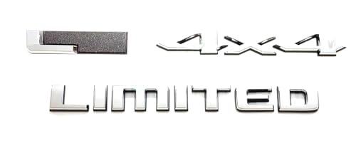 Image of Set New Rear L L Limited 4x4 Emblems Letter 3D Badge Nameplate Replacement for 2021+ L WL Universal Car (Chrome)