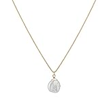 HUNTER & TROVE Sirene Freshwater Cultured Baroque Pearl Pendant on 14K Gold Fill 18" Box Chain Necklace (N245G18BOX) (Gold Fill, 18" Box)