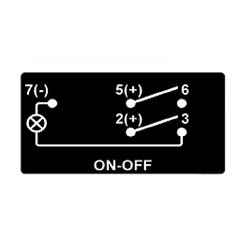 Image of Green Backlit Compressor Rocker Switch 5 Pin ON-Off Laser Etched Button Switch with Wires for Car Marine Boat UTV 20A /12V 10A /24V