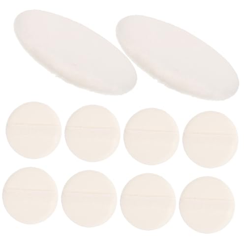 LOLIPPYY 12個 手袋式超柔毛?パウダーパフ 体用メイクアップスポンジ 洗えるソフトファンデーションアプリケーター 乾燥速乾で敏感肌対応