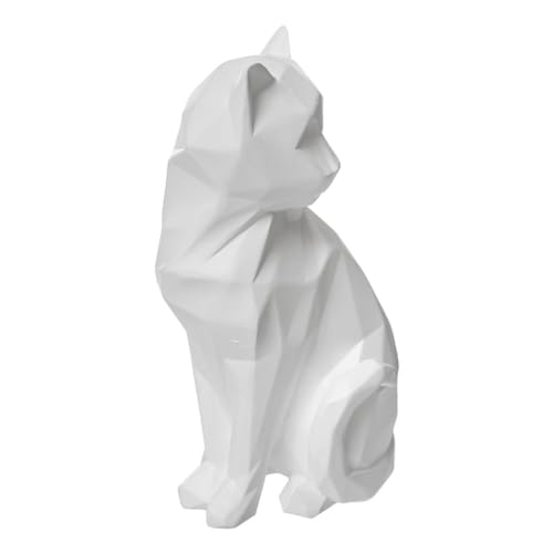 Atmosphera - Statuette Chat - résine - Blanc - H20 cm