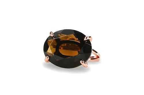 Bague en quartz fumé éblouissante, le cadeau idéal pour célébrer les femmes de votre vie